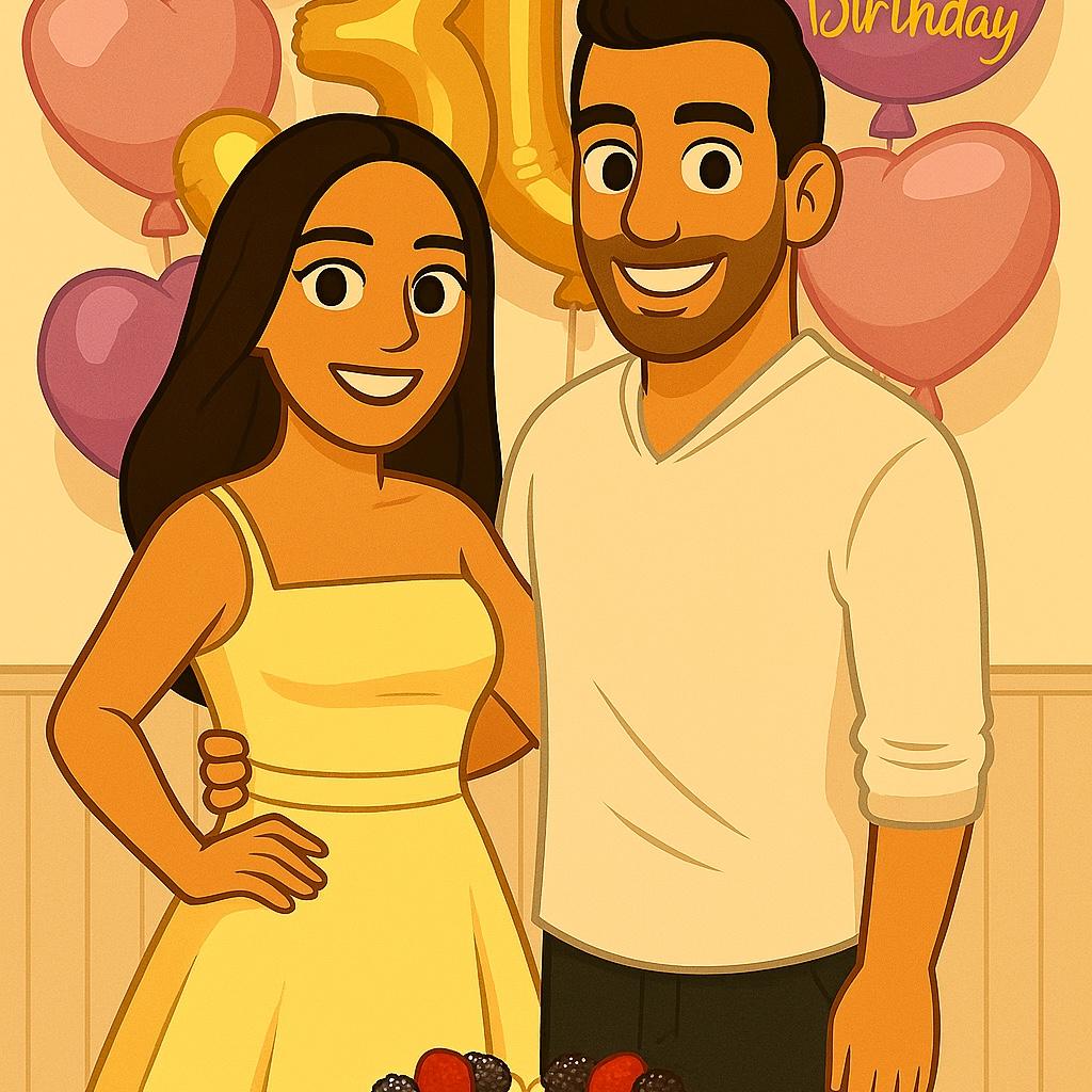 FOR HER 30TH B-DAY
HE AIMED TO IMPRESS
GETTING A CAKE FROM MIAMI
SHE ONCE SAID WAS THE BEST.
SHE WAS OVERJOYED AND SAID
"YOU DIDN'T HAVE TO!"
"MY PLEASURE", HE SAID,
"BUT, NEXT YEAR, PUBLIX WILL DO,"