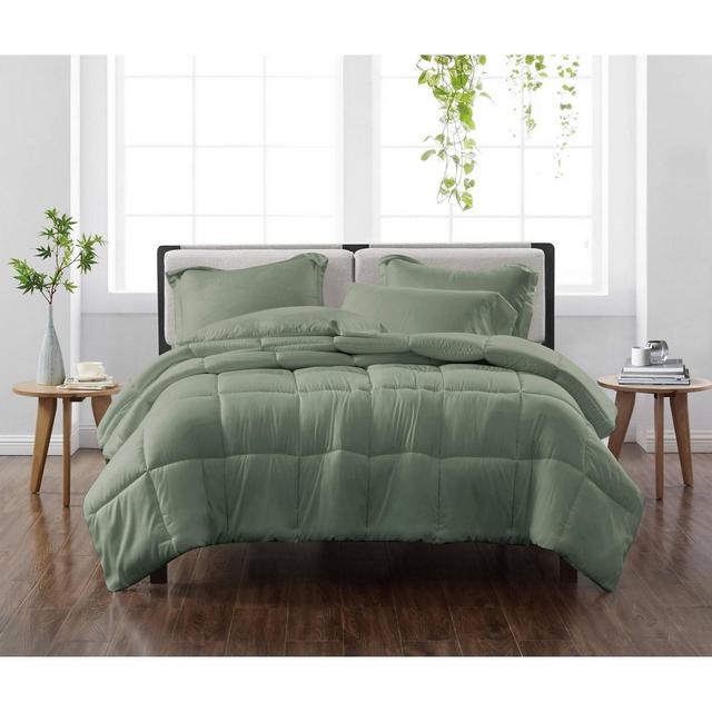 Full/Queen 3pc Solid Comforter Set Green - Cannon Heritage
