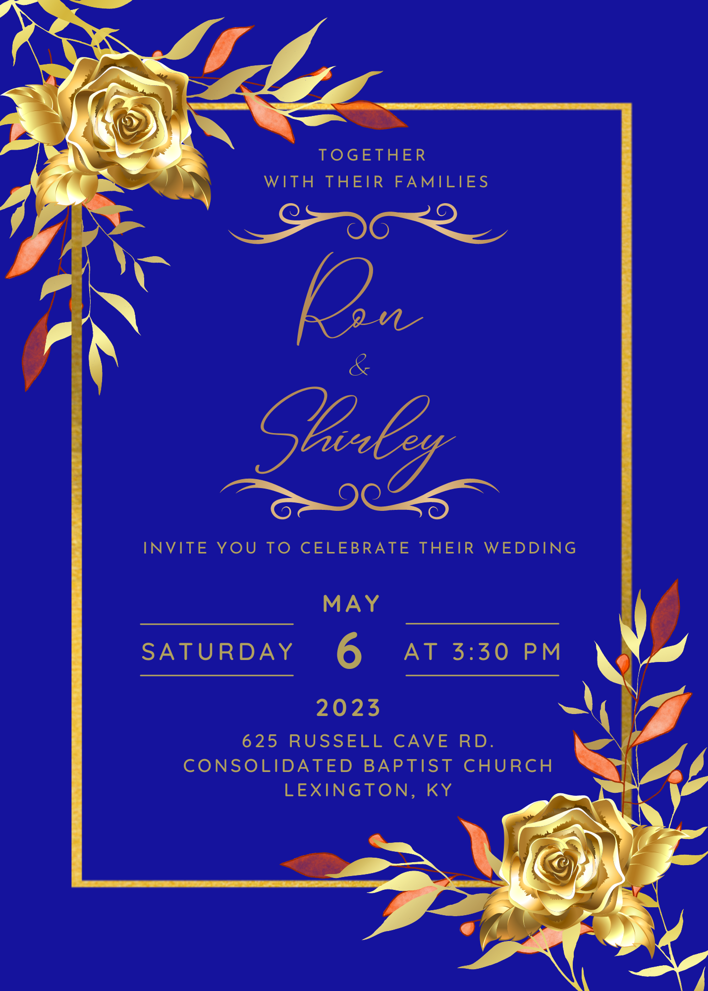 The Wedding Website of Shirley Carter and Ron Lewis