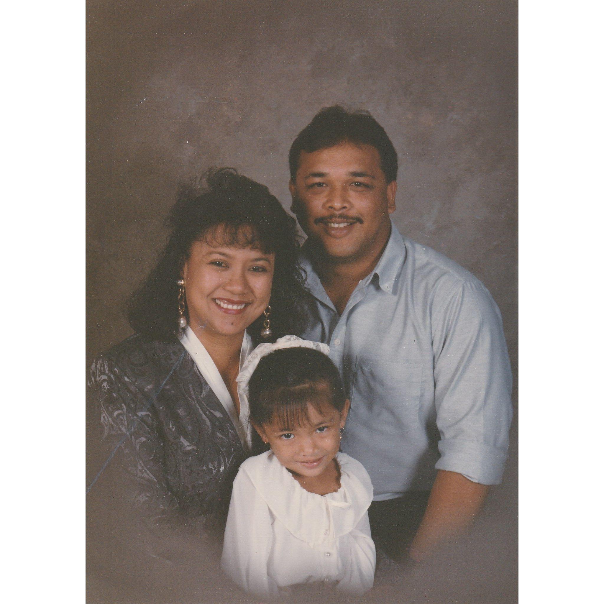 Daughter of Patricia & Johnny San Nicolas. Thank you mom and dad for always supporting and guiding me. I love you both!