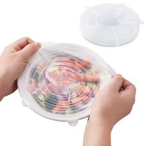 i-Kawachi Silicone Stretch Lids, 6-Pack Various Sizes Cover for Bowl