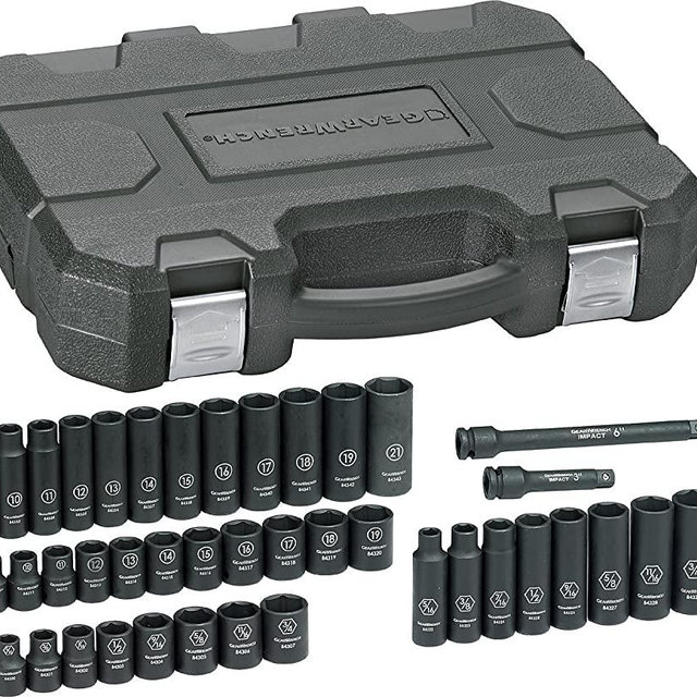 GEARWRENCH 44 Pc. 3/8" Drive 6 Point Standard & Deep Impact SAE/Metric Socket Set - 84916N