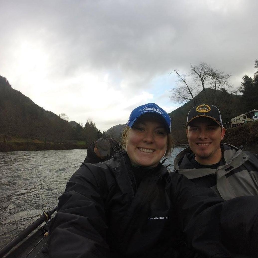 Taking him on adventures in OR to convince him to move here (steelhead fishing on the Wilson)