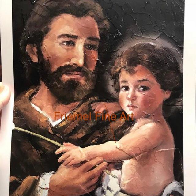 Saint Jospeh, art print, infant Jesus art, “Saint Joseph” 11x14 print - Joseph the Carpenter, Jesus Art Print