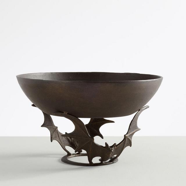 Trick or Treat Bat Metal Candy Bowl, Large