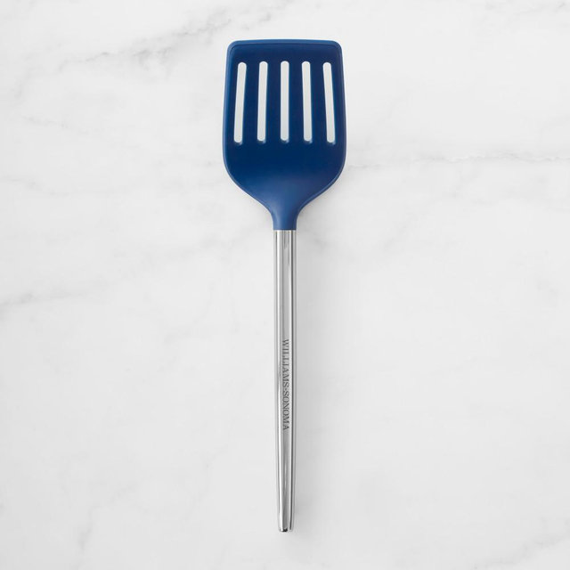Williams Sonoma Stainless-Steel Silicone Slotted Turner, Navy