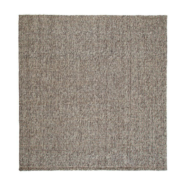 Chunky Wool Jute Rug, Charcoal, 8' Square