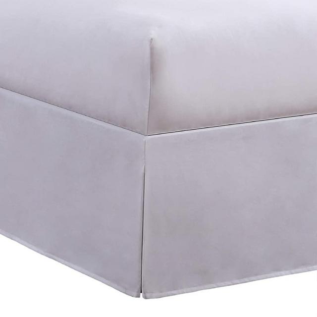 Bed Maker’s Never Lift Your Mattress Microfiber Wrap-Around Bed Skirt, Tailored Style, Classic 14 Inch Drop Length, Queen, White