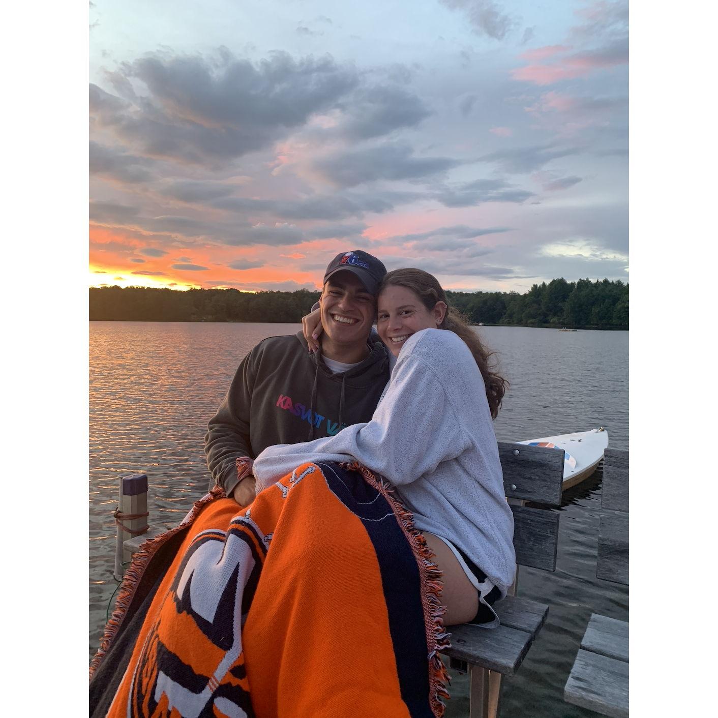 Adam's first time at the lake!