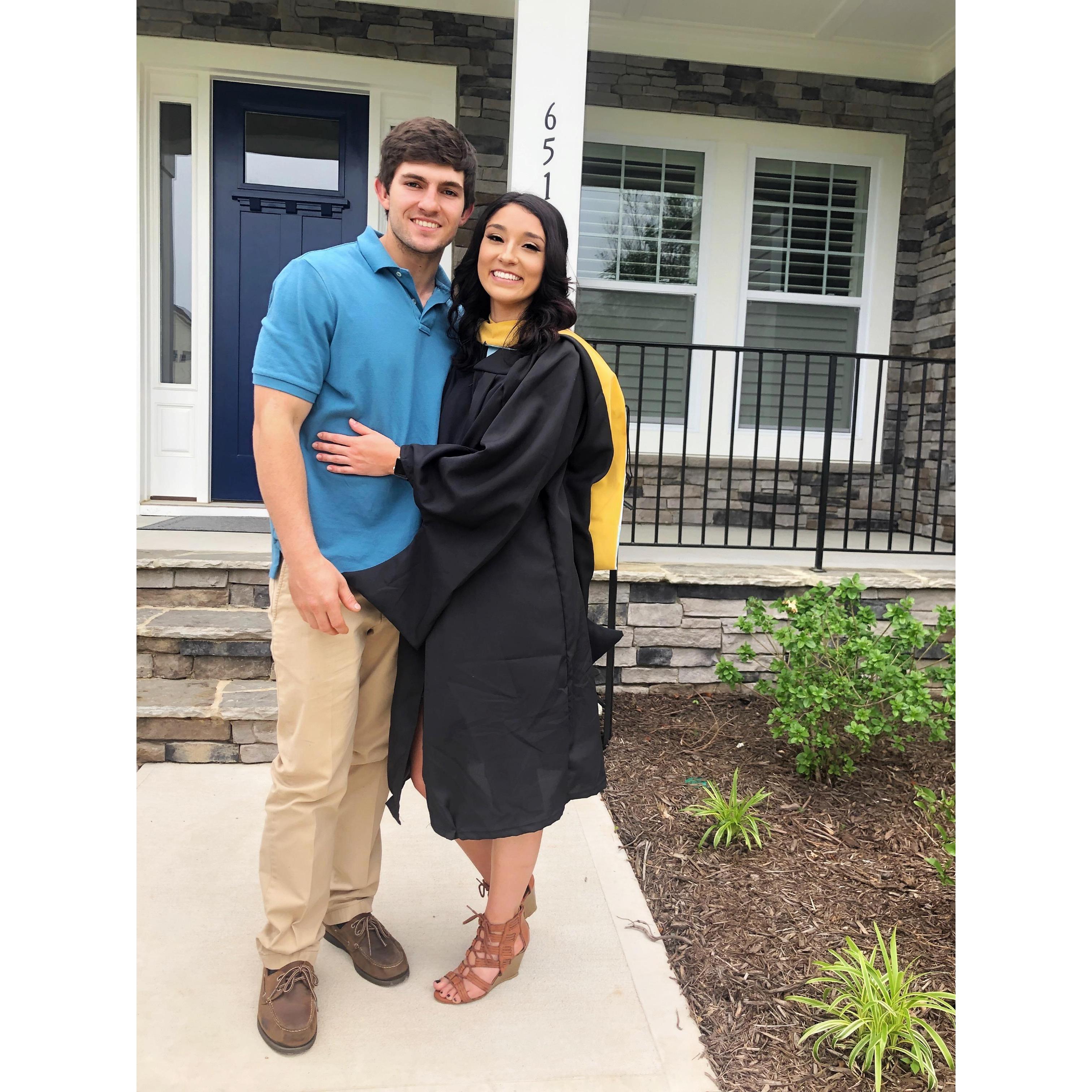 Kaitlyn's grad school graduation and getting ready to move into first apartment together!