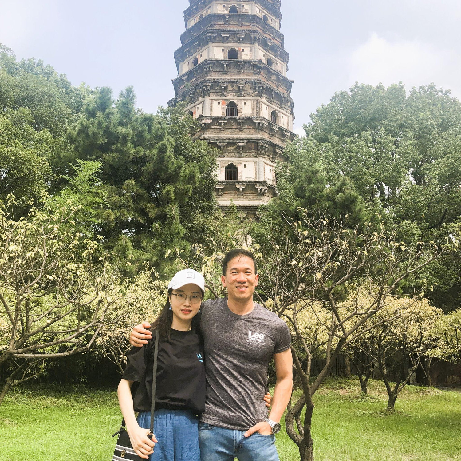 Tiger Hill Pagoda, the 'leaning tower' of Suzhou, Jiangsu Province, China