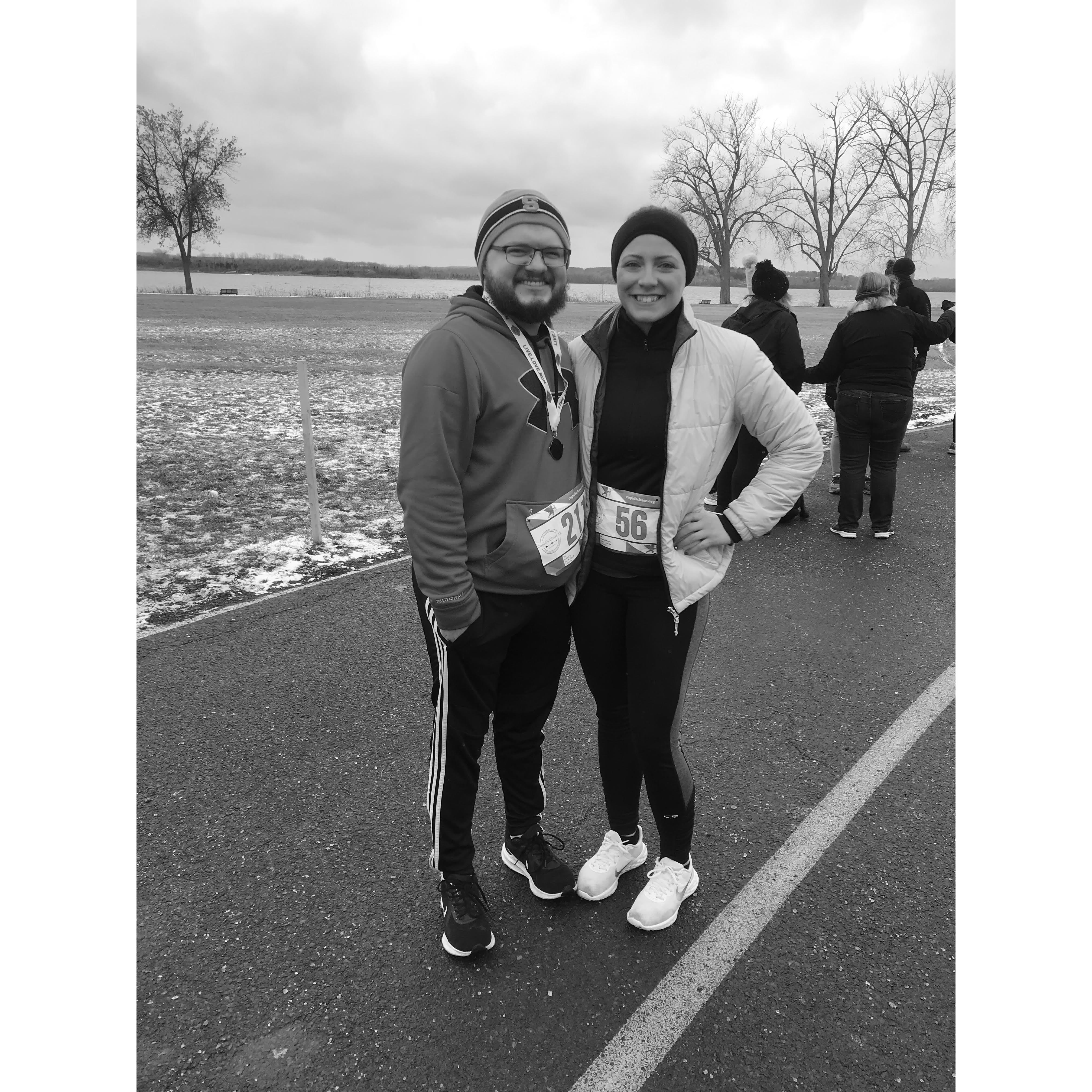 5k race together in 2023 in absolute freezing weather.