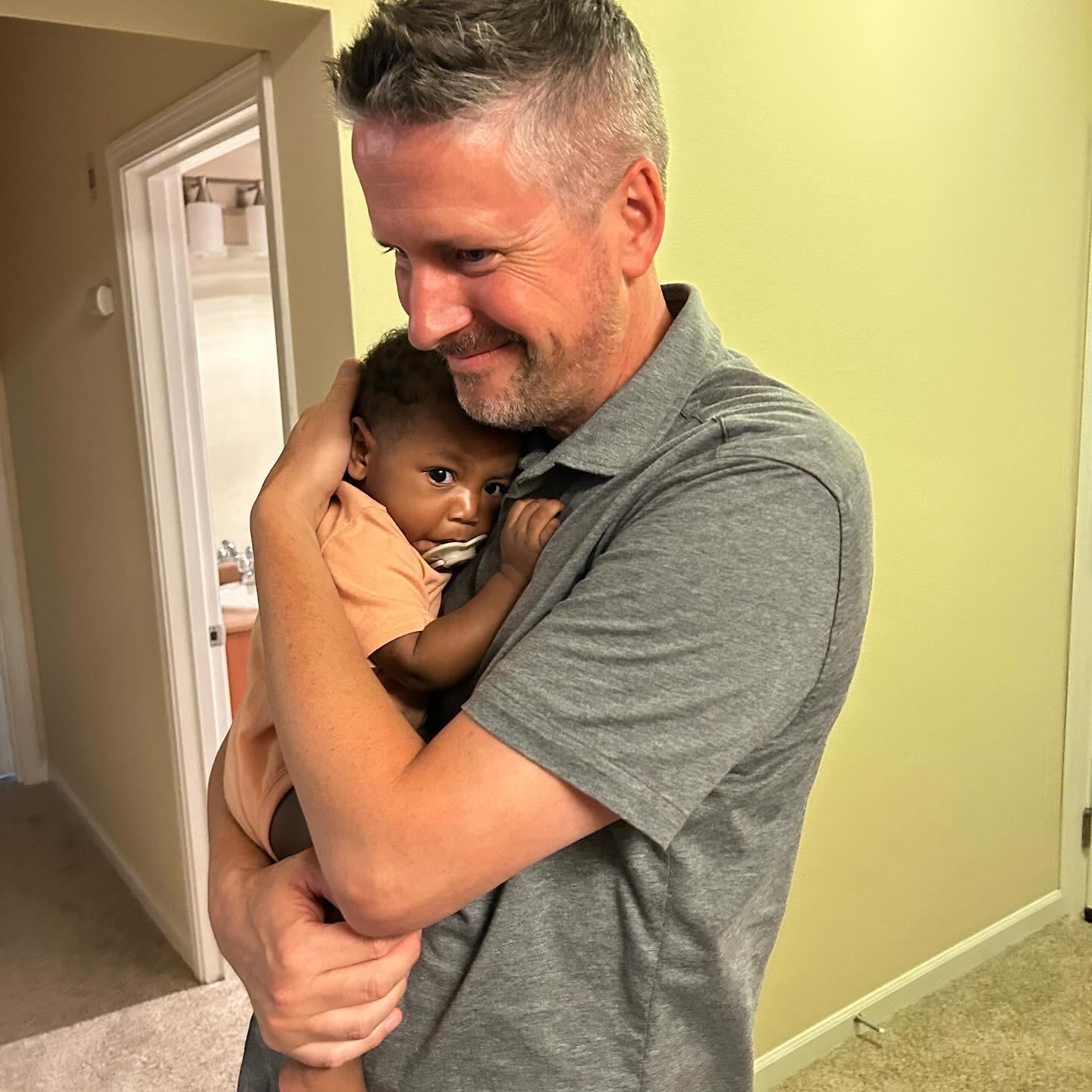 David meeting the first grandbaby -Richie