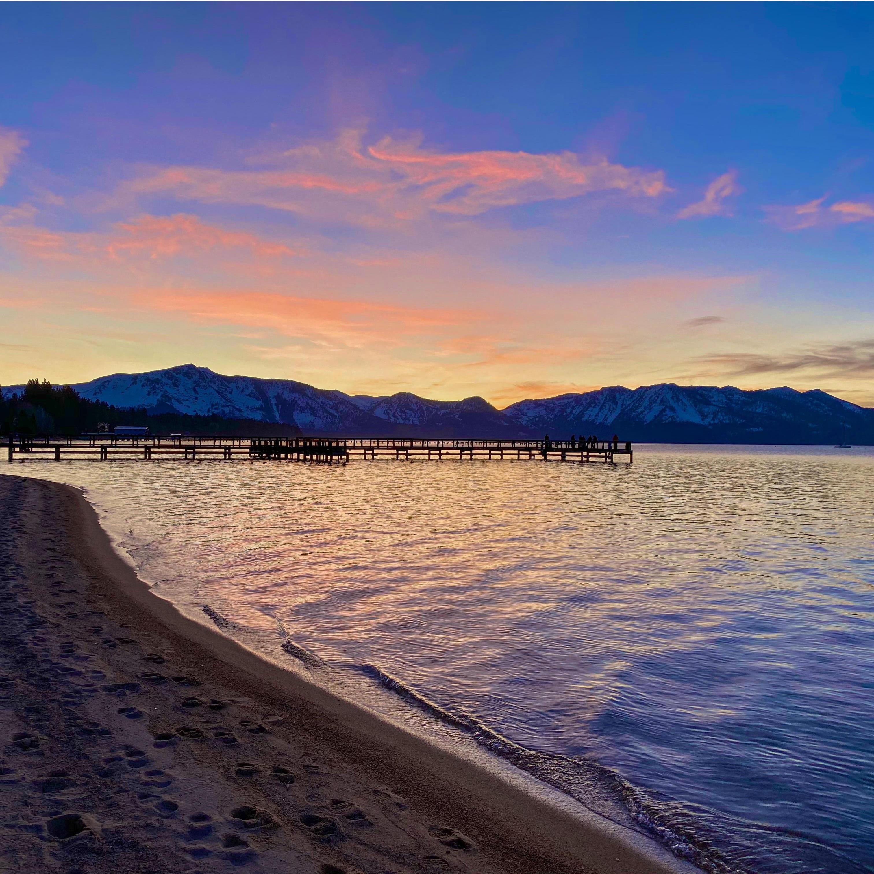 Lake Tahoe Sunset the night we got engaged. February, 2020