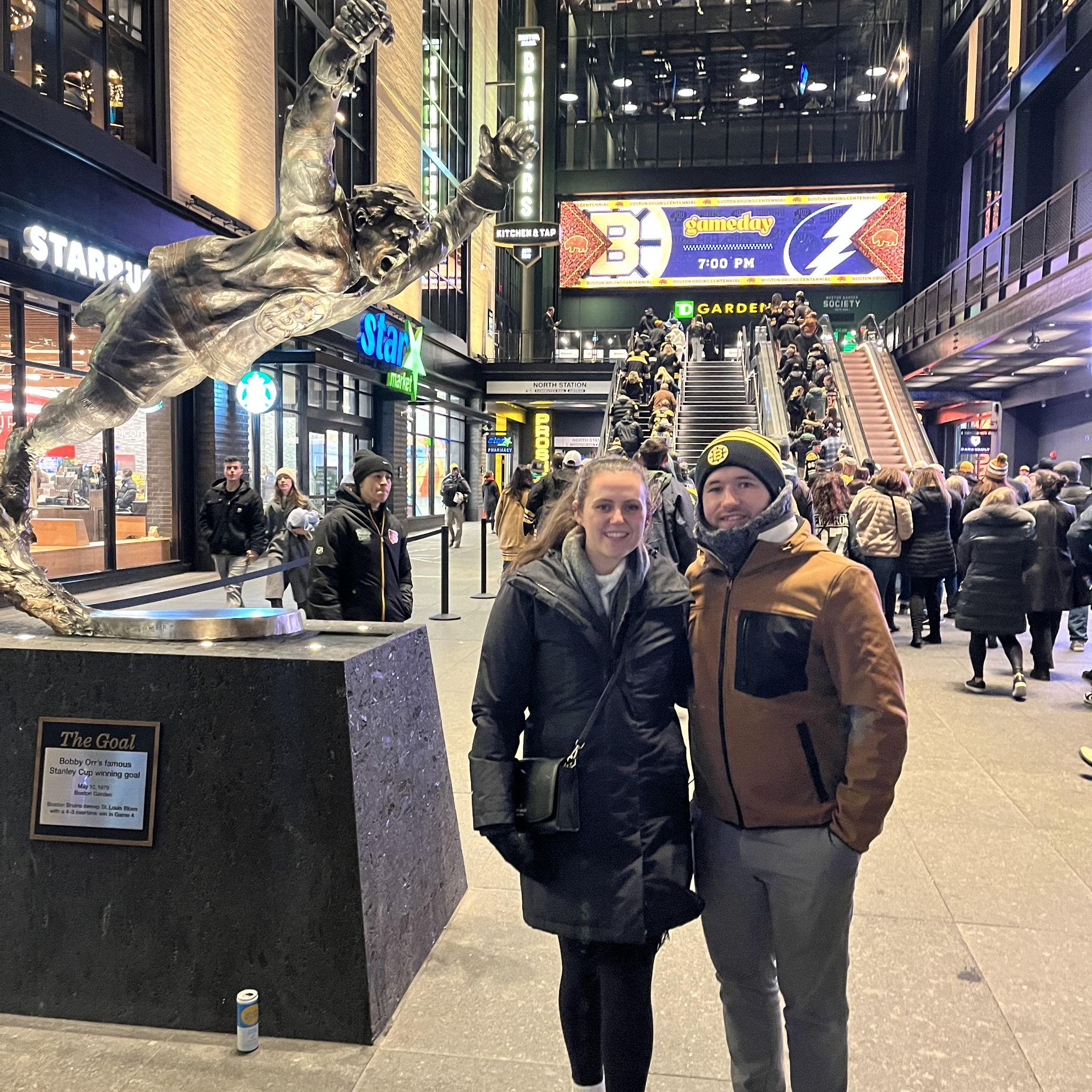 Bruins game during a trip home