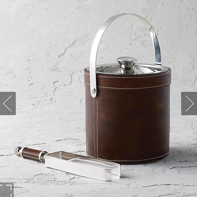 Saddle Double Wall Ice Bucket and Tongs
