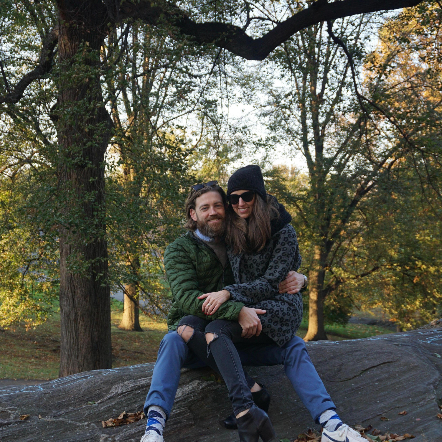 During a Central Park stroll in winter 2017.