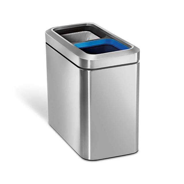 Dual compartment slim open can