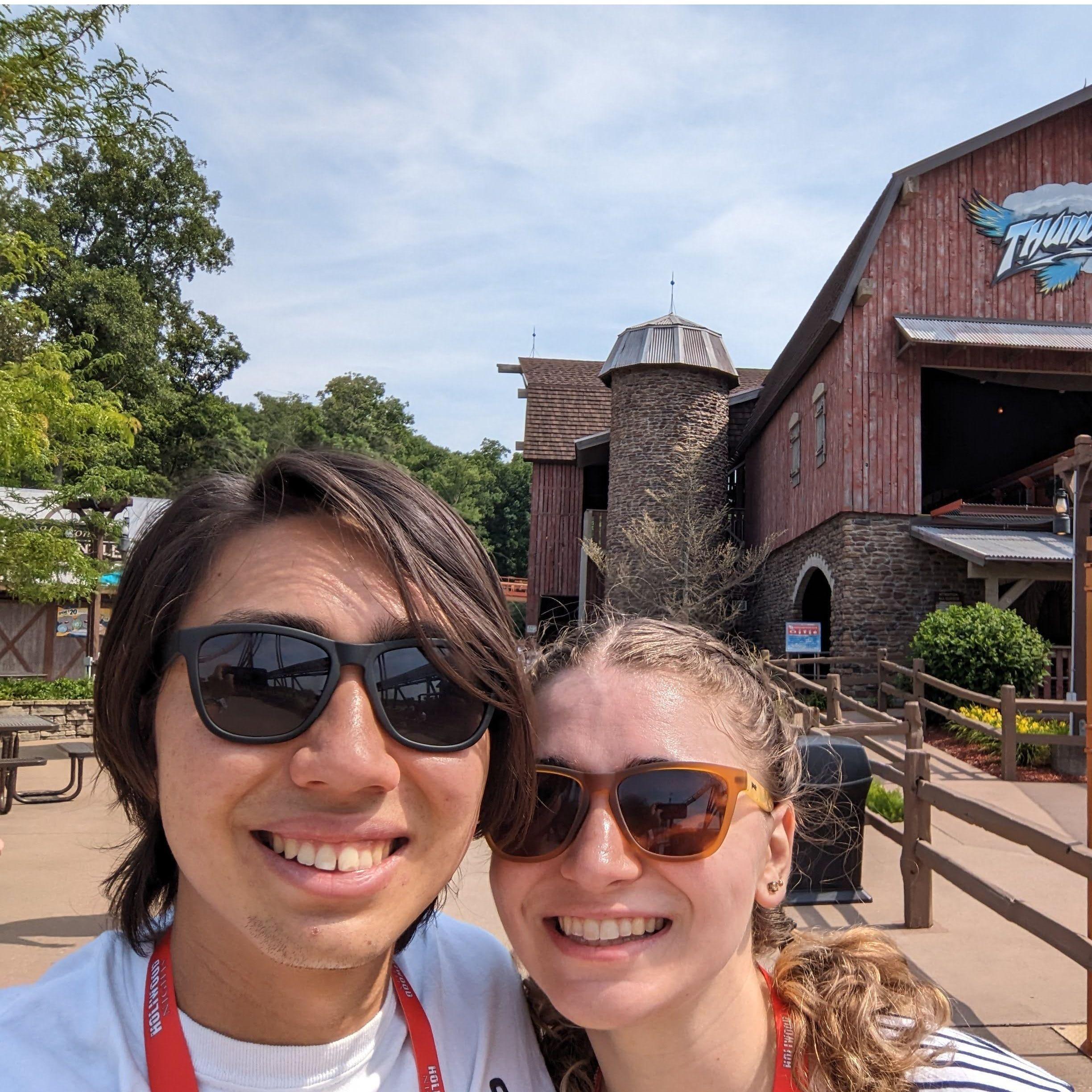 Hanging out at Holiday World for a rollercoaster event