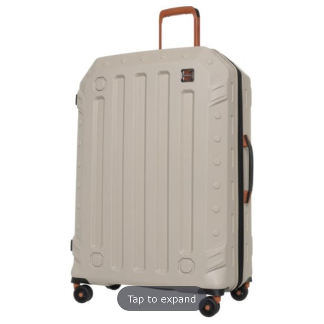 BritBag 32” Gannett Spinner Suitcase - Hardside, Expandable, Cobblestone-Rust Highlights