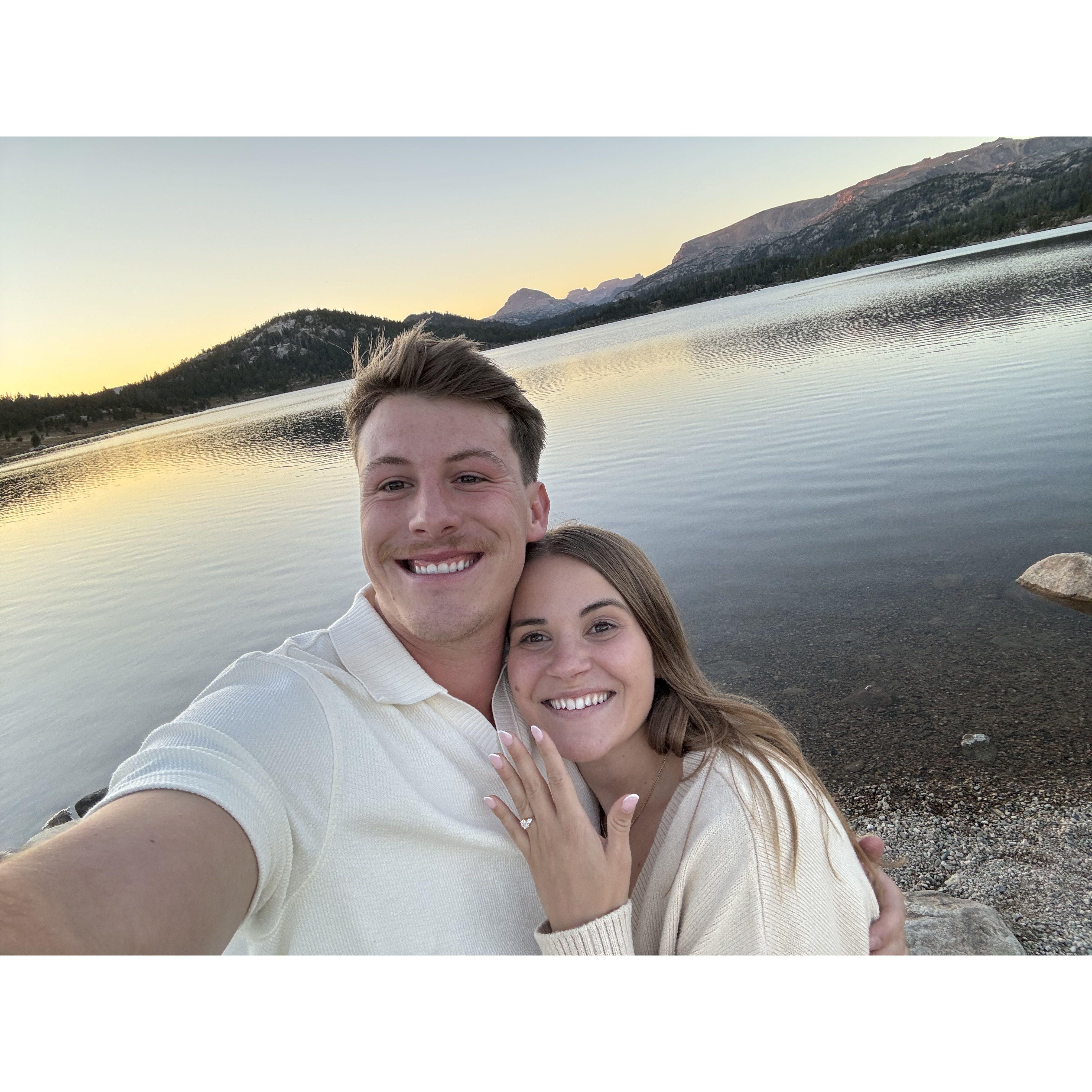 Right after we got engaged in Wyoming!