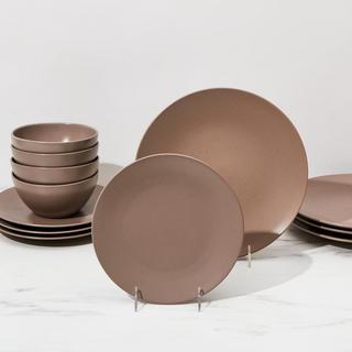 Sedona Matte 12-Piece Dinnerware Set with Cereal Bowl, Service for 4