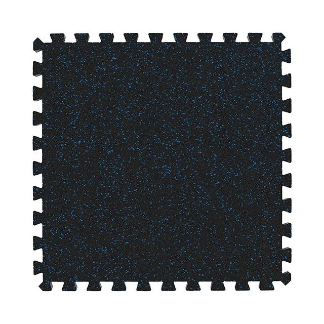IncStores 3/4 Inch Thick Impact Rubber-Topped Foam Flooring Tiles | Interlocking Foam Tiles for Extreme Floor Protection in Your Home Gym, Training Facility, and More | Blue 10%, 40 Sq Ft