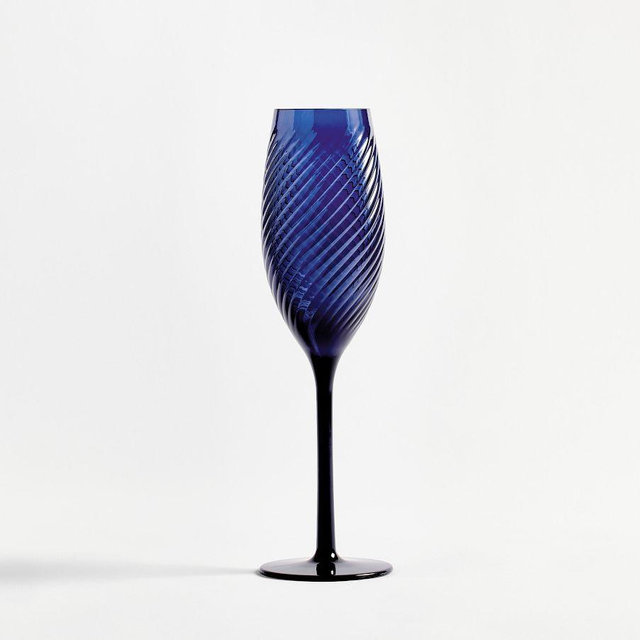 Monique Lhuillier Campania Outdoor Champagne Flutes, Set of 4 - Blue
