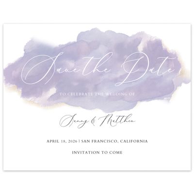 Purple Wedding Digital Save the Date - Opaline Landscape