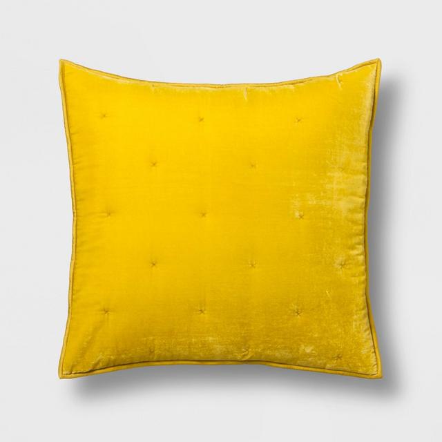 Citron Velvet Tufted Stitch Sham (Standard)- Opalhouse™