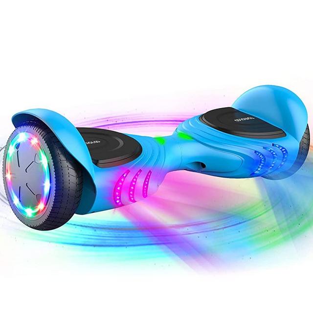 TOMOLOO Music-Rhythmed Hoverboard for Kids and Adult Two-Wheel Self-Balancing Scooter- UL2272 Certificated with Music Speaker- Colorful RGB LED Light