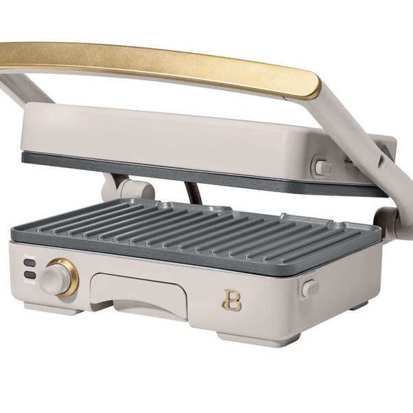 Beautiful 2-in-1 Panini Press & Grill with Detachable Plates, Cornflower Blue by Drew Barrymore