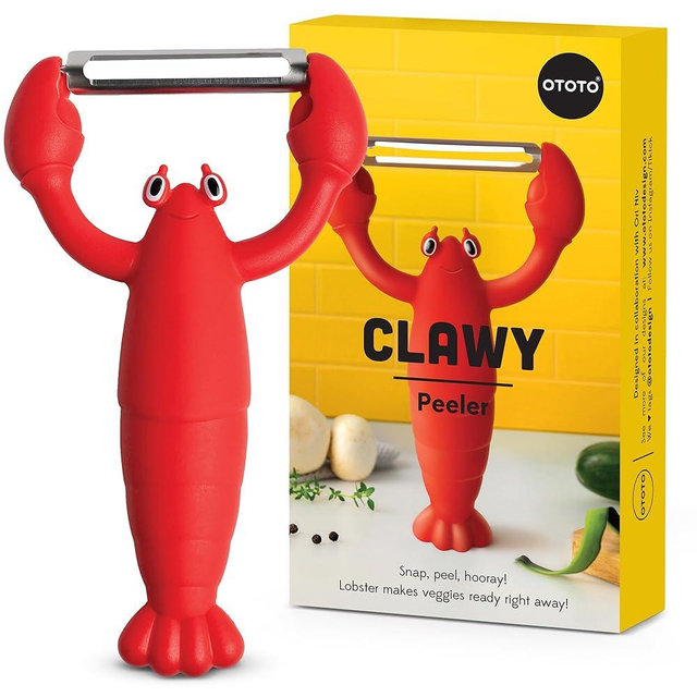 OTOTO Clawy Lobster Vegetable Peeler – Funny Potato Peeler, Ergonomic Veggie Peeler, Sharp Stainless Steel Blade, Peelers for Kitchen, Cute Kitchen Gadgets