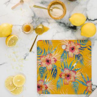 Honolua Tropic Yellow Square Serving Board