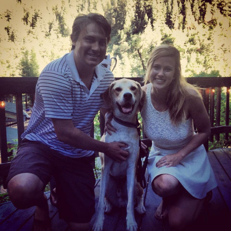 Steak dinner with Trooper at Utah's Log Haven - June 2014