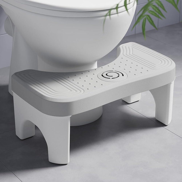 Toilet Stool Squat Adult, 7 Inch Poop Stool Adult, Non-Slip Potty Stool for Adults, Squatting Toilet Stool for Pooping, Pooping Stool for Bathroom, Toilet Step Stool for Kids, Toilet Foot Stool