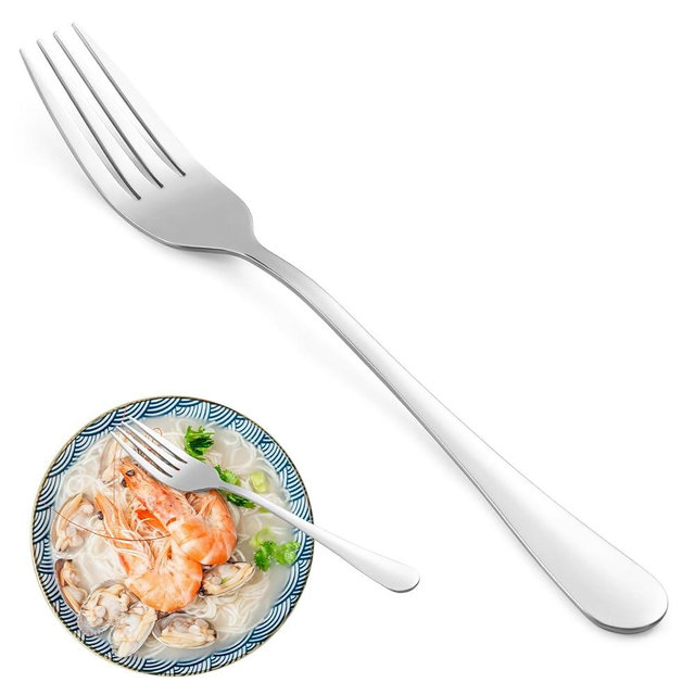 16 Piece Dinner Forks Set, Food-Grade Stainless Steel Forks Silverware, Cutlery Forks, Dessert Forks, Metal Forks for Home, Kitchen or Restaurant, Mirror Polished, Dishwasher Safe - 8 Inch