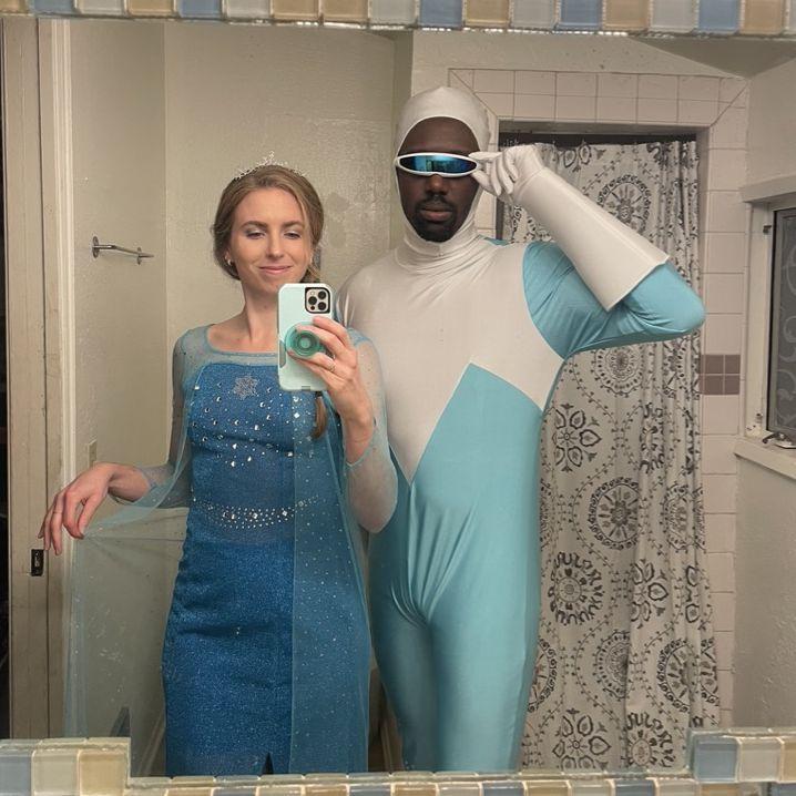 2024 Halloween- Elsa from Frozen and Frozone from The Incredibles
