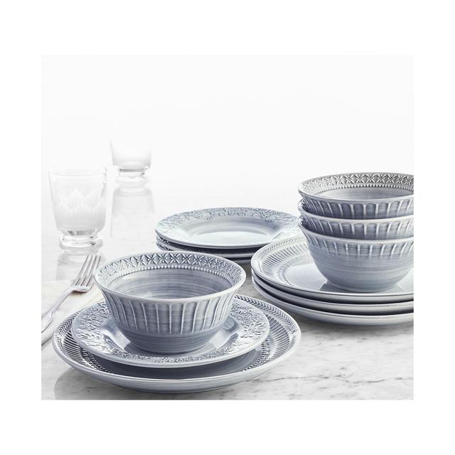 Hotel Collection Classic Brush 12-Pc. Dinnerware Set, Service for 4, Created For Macy's