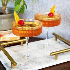 Meridian Crystal Coupe Glasses Set of 2