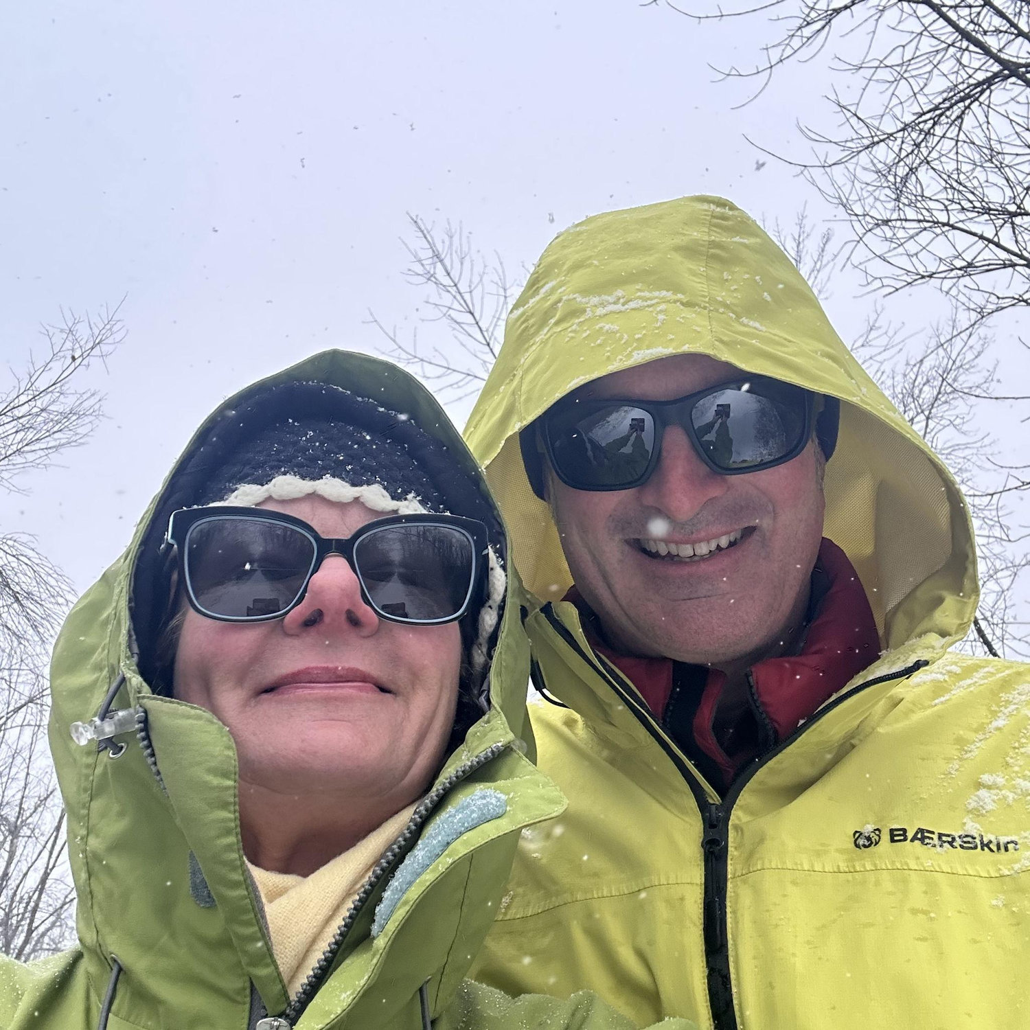 Come rain or snow....we're out there enjoying the great outdoors.
