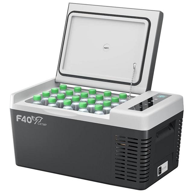 F40C4TMP Portable Refrigerator 20 Quart 12 Volt Freezer (-8℉~50℉) 18L Car Fridge with Compressor 110-240V AC for Camping, Truck, RV, Travel, Boat and Home Use