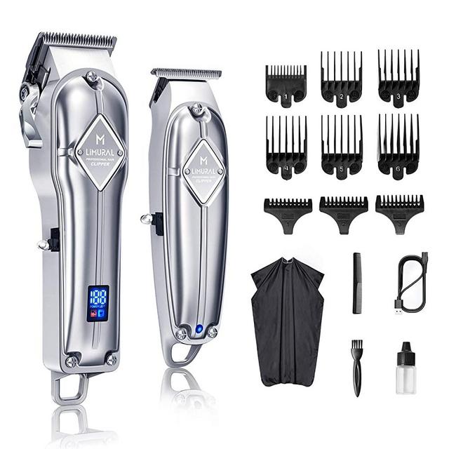Limural Hair Clippers for Men + Cordless Close Cutting T-Blade Trimmer Kit, Professional Hair Cutting Kit Beard Trimmer Barbers Men Women Kids Clipper Set Cordless & Corded Rechargeable Grooming Kit