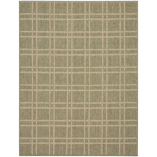 Nourison Horizon Indoor/Outdoor 10' x 14' Green Modern Rug