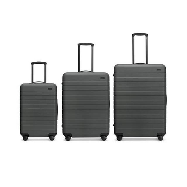 Set of Three Away Luggages, in asphalt