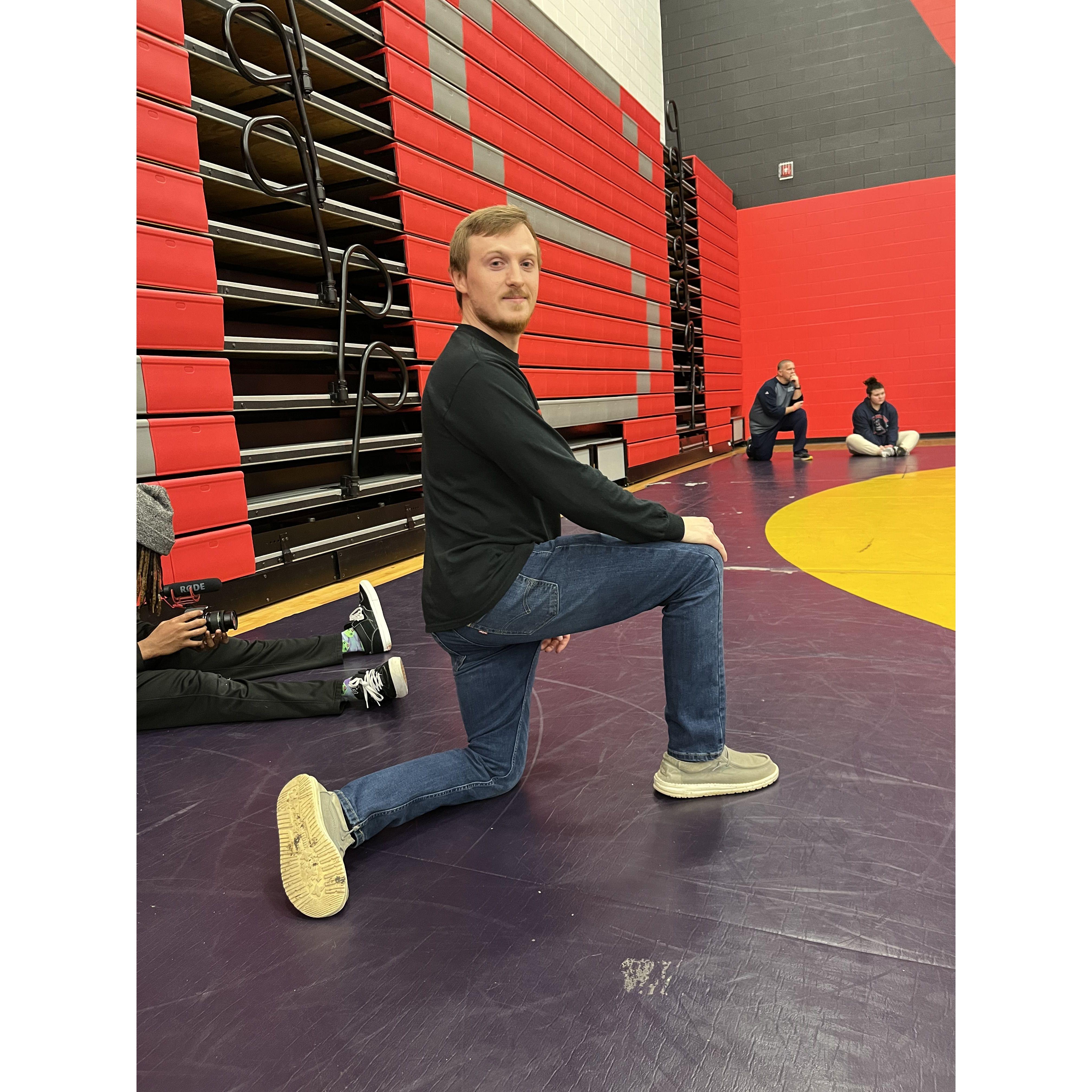 One picture from all of the Saturdays spent at wrestling tournaments.