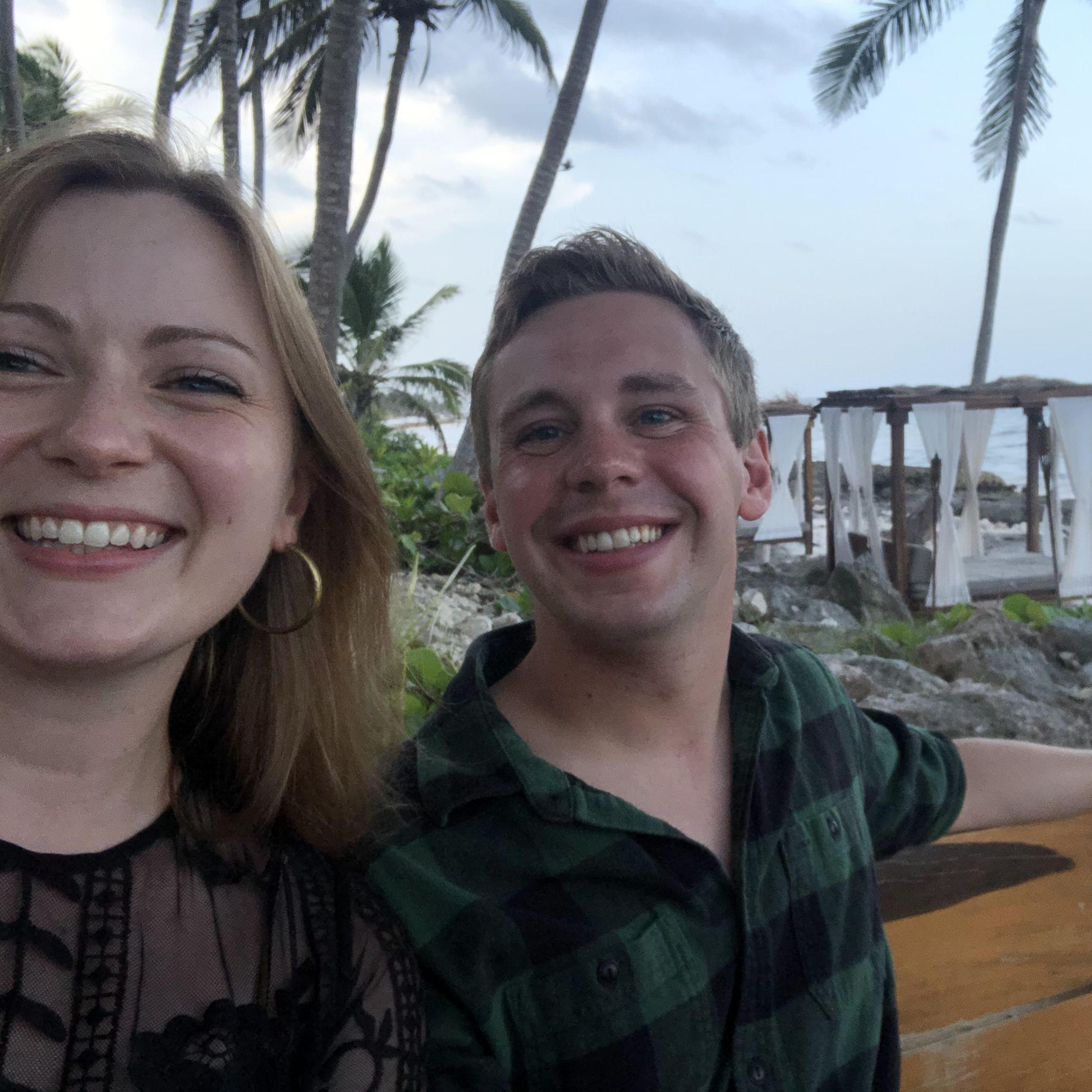 Margaritas on the beach in Tulum, Mexico