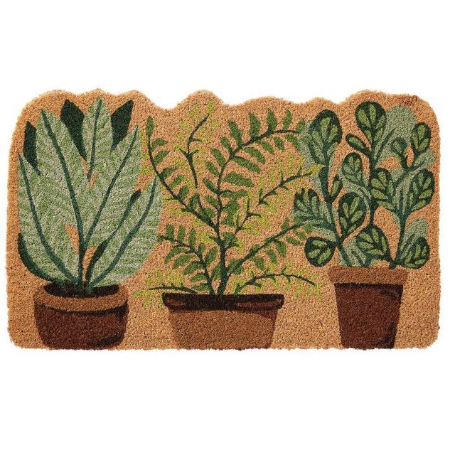 Plant Trio Doormat, 18 x 30" , Multi