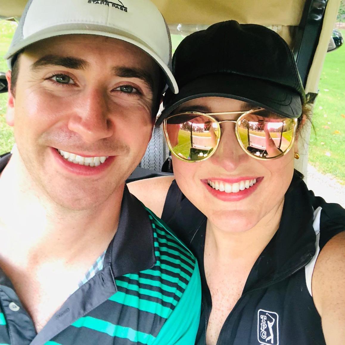 Our first (of many) golf outings together.