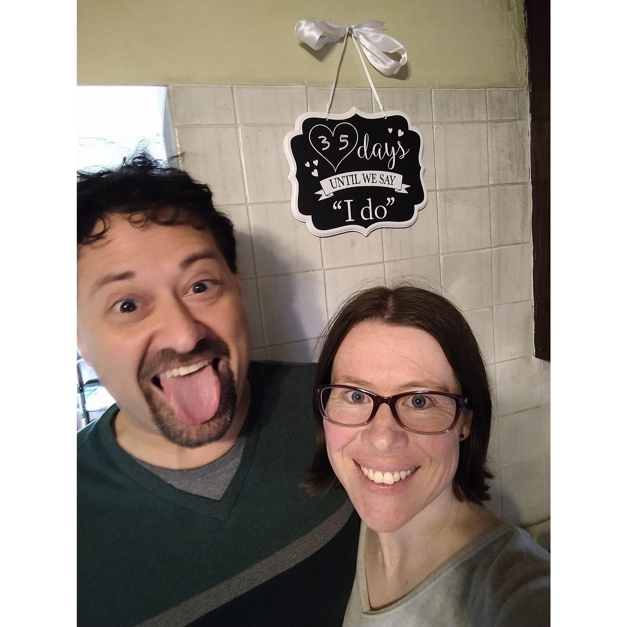 At the last moment before the camera took our picture, Craig Michael decided to be goofy!